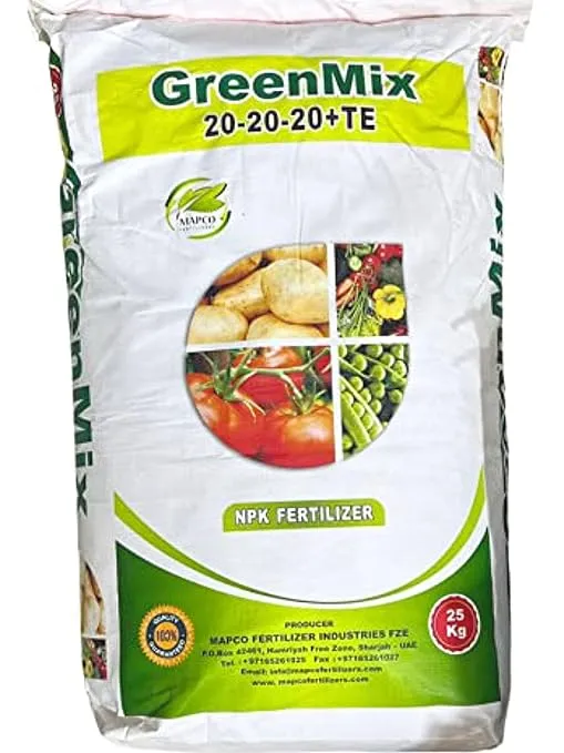 Green Mix NPK 20-20-20+TE 100% Water Soluble Fertilizer” Best for Indoor and Outdoor Plants (25Kg)